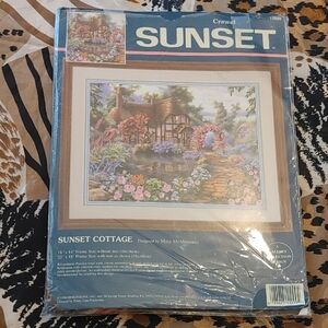 Sunset Cottage Crewel Kit - Multicolor